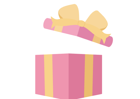 Cadeau en cours d'ouverture